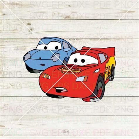 Lightning Mcqueen And Sally Car Cars 022 Svg Dxf Eps Pdf Png - Inspire ...