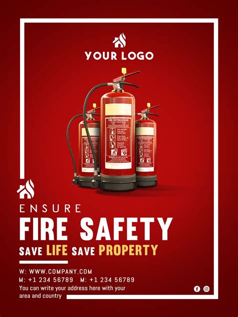 Fire Safety Company Promotion Flyer Design Template Template Fire