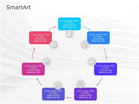 SmartArt Cycle Block Cycle 7 Steps