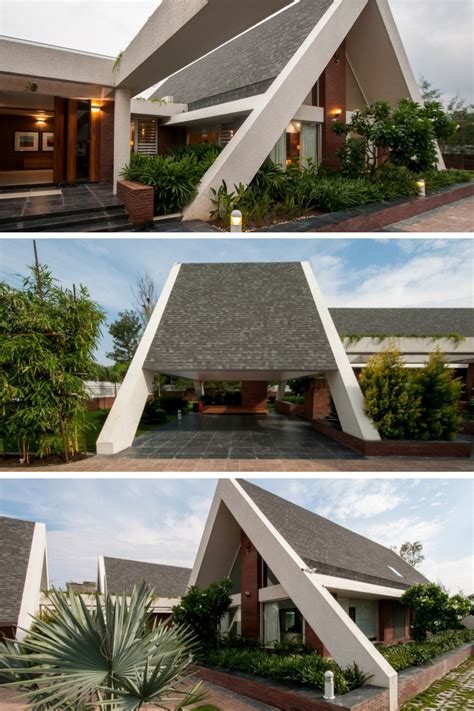 Modern House With Slanted Roof - modern houses