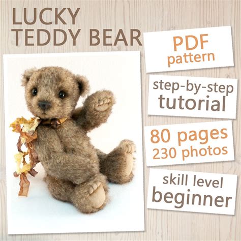 Teddy Bear Sewing PATTERN & Tutorial Step-by-step Instructions PDF ...