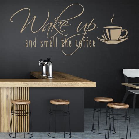 Smell The Coffee Wall Sticker Coffee Wall Art