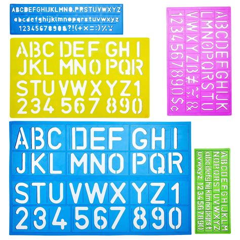 Buy Mr. Pen- Alphabet Templates, Alphabet Stencils, Pack of 5, Letter ...