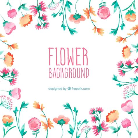 Free Vector | Watercolor flower background