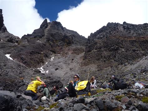 climbing Cotacachi volcano, rest on the rocks Volcano, Ecuador, The ...