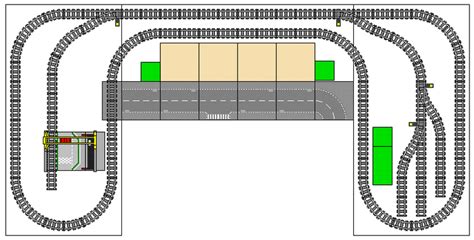 a drawing of a train track with multiple tracks