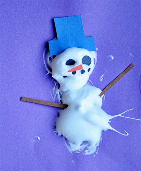 Children's Learning Activities: Puffy Paint Snowman