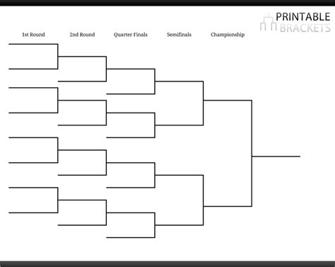 Pool Tournament Brackets | Printable Pool Tournament Brackets