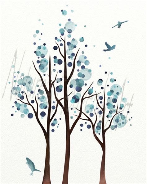 Green Tree Artwork for Bedroom Decor Tree Wall Art Print - Etsy