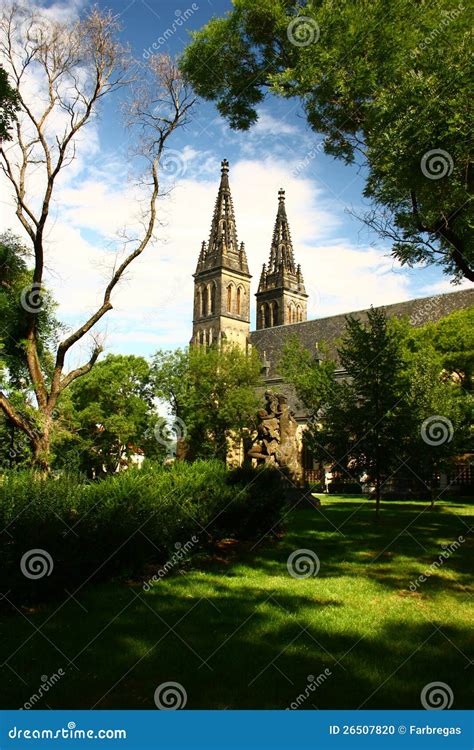 Church of Vysehrad , Prague Stock Photo - Image of square, prague: 26507820