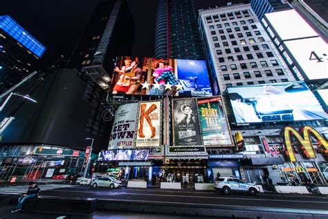 Night View of the New York Times Square TimesSquare Editorial Stock ...