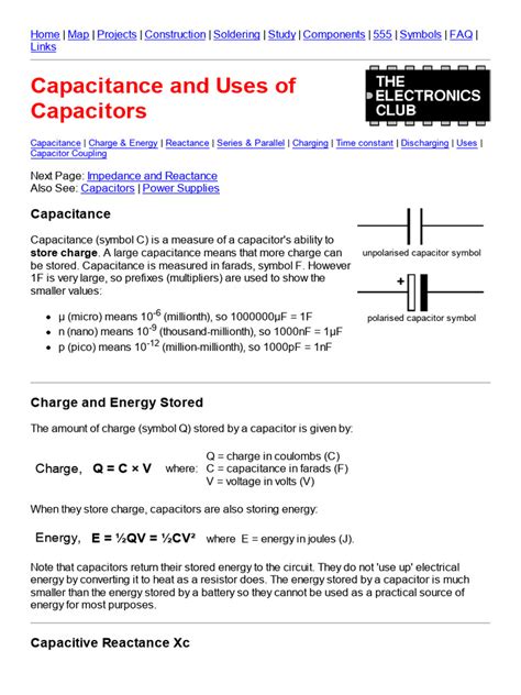 Capacitance and Uses of Capacitors | PDF | Capacitor | Electrical Network