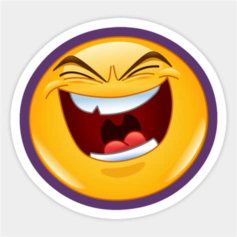 Evil Laugh Emoji - Emoji - Sticker | TeePublic