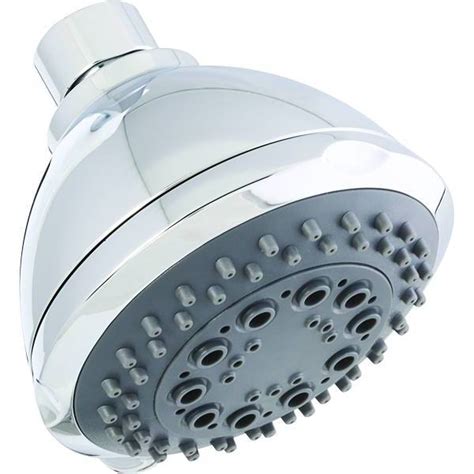 Premier 5-Spray Patterns 3.5 In. Wall Mount Fixed Shower Head In Chrome ...