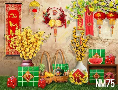 Vietnamese Tet Holiday Lunar New Year Landscape Background, Tet Holiday ...