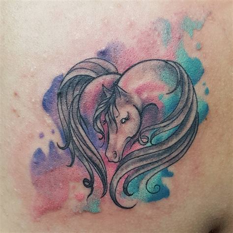 Beautiful Watercolor Horse Tattoo Inspiration