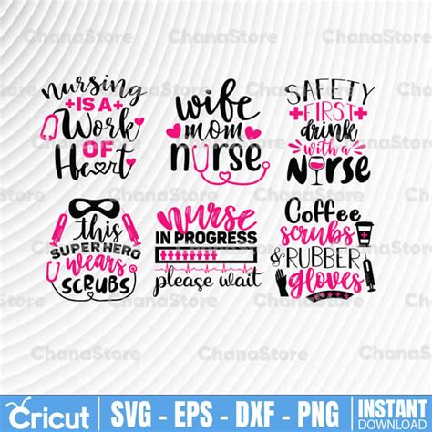 Nurse Life Bundle SVG Cutting File for Cricut Silhouette, Em - Inspire ...