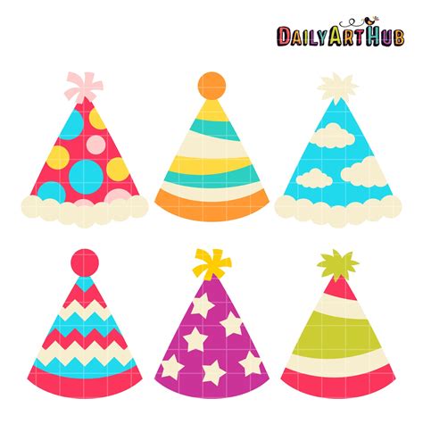 Party Hats Clip Art Set – Daily Art Hub // Graphics, Alphabets & SVG