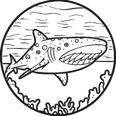 Whale Shark coloring pages. Whale Shark outline for coloring book ...