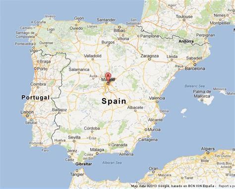 Madrid espana map - Map of Spain showing Madrid (Spain)