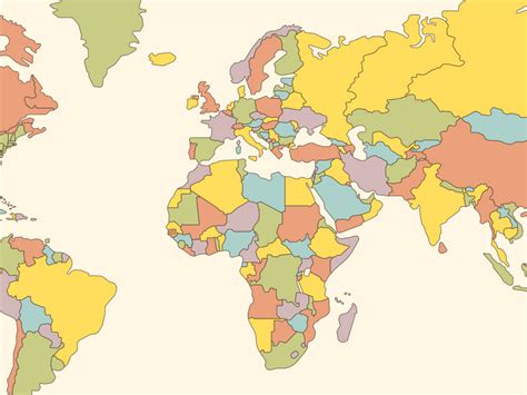 Simple World Map Countries