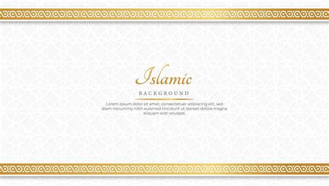 white islamic background with gold list 6077560 Vector Art at Vecteezy