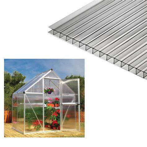 4mm Greenhouse Polycarbonate Sheets Glazing Replacement Repair Panels ...