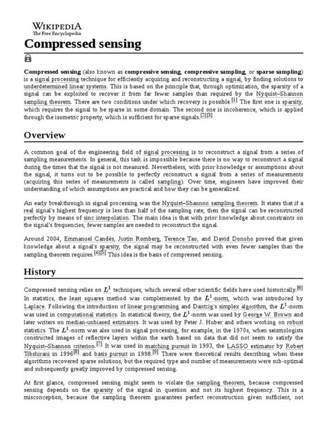 Compressed Sensing | PDF | Mathematics | Algorithms