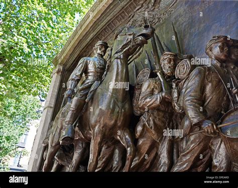 Robert Gould Shaw memorial and the Massachusetts 54th regiment Stock ...