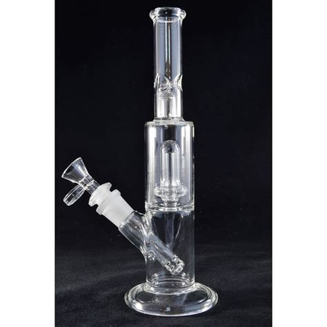 Diamond Glass - Straight Tube Water Pipe Bong with Showerhead Percolat ...