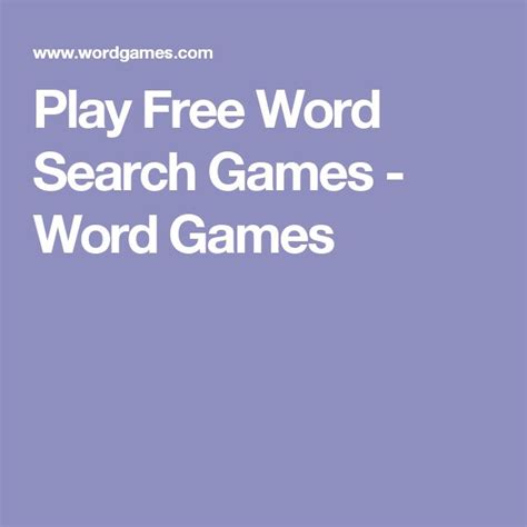 Play Free Word Search Games - Word Games | Word search games, Word ...