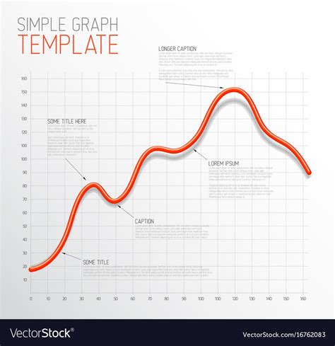 Infographic line graph template Royalty Free Vector Image