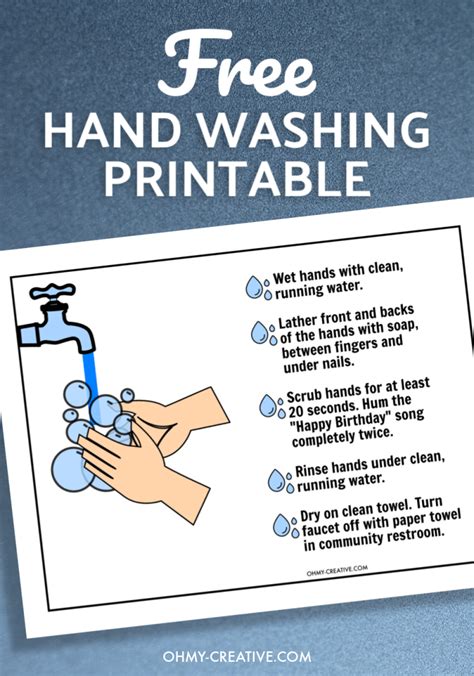 Hand Washing Poster Printable – Sketsa