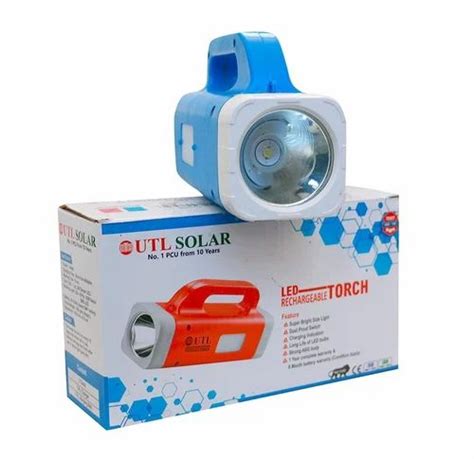 ABS 3W UTL Solar Rechargeable LED Torch, Cool White at Rs 638/piece in ...