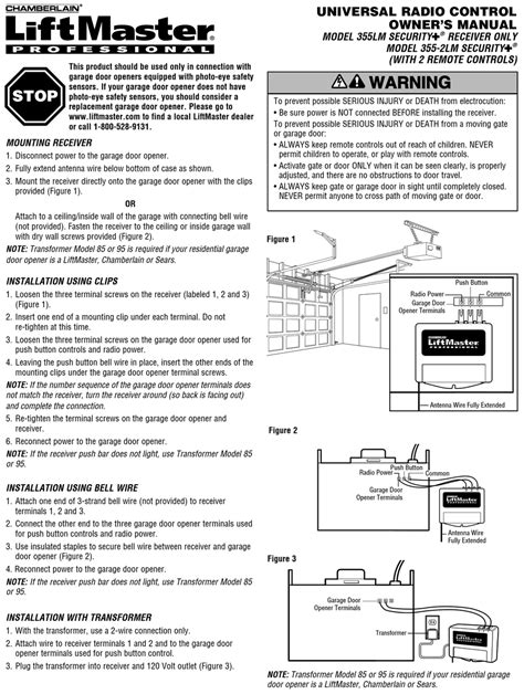 Chamberlain Liftmaster Owner's Manual