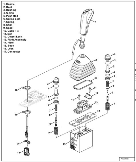 BobCat E35 - BLADE CONTROL LEVER - Parts Identification