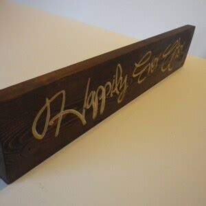 Happily Ever After Wood Sign...available in Multiple Stains - Etsy