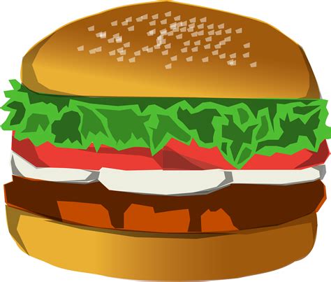 Hamburger clipart veggie burger, Hamburger veggie burger Transparent ...