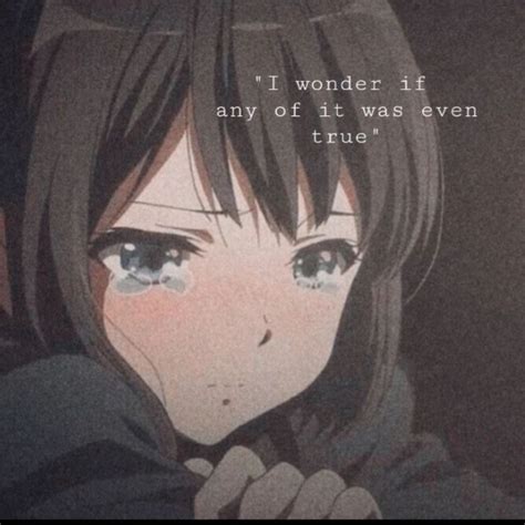 Sad Anime Girl Crying With Quotes