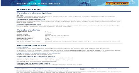 (Download PDF) Technical Data Sheet - Jotun BENAR UVR Product ...