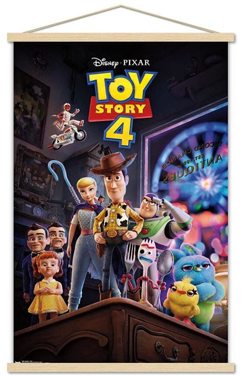 Disney Pixar Toy Story 4 - Store Wall Poster with Wooden Magnetic Frame ...