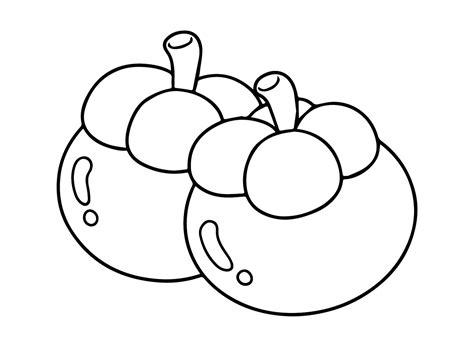 Mangosteen Drawing Coloring Page - Free Printable Coloring Pages