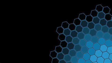 Black Blue Hexagon Pattern Wallpaper, HD Abstract 4K Wallpapers, Images ...