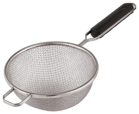 10-1/4-in. Double Mesh Stainless-steel Strainer with ABS Handle ...