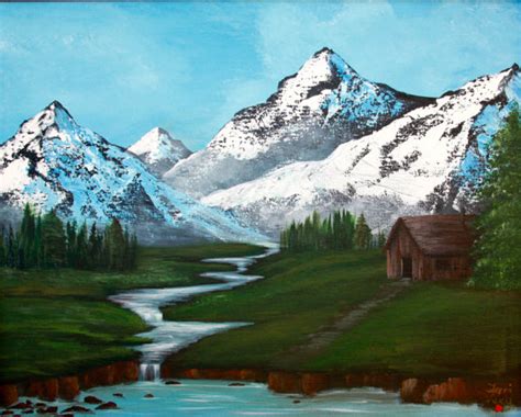 Acrylic Mountain Landscape Painting at PaintingValley.com | Explore ...