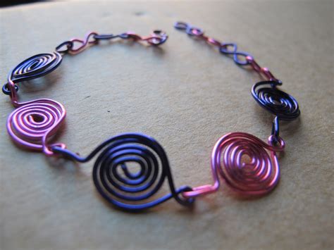 Naomi's Designs: Handmade Wire Jewelry: Colorful wire wrapped bracelets ...