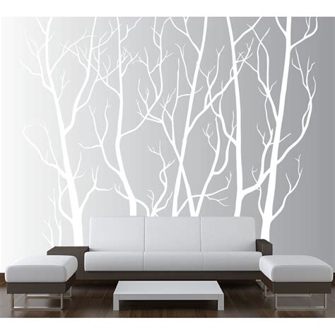 Innovative Stencils Tree Forest Branches with Birds Wall Decal ...