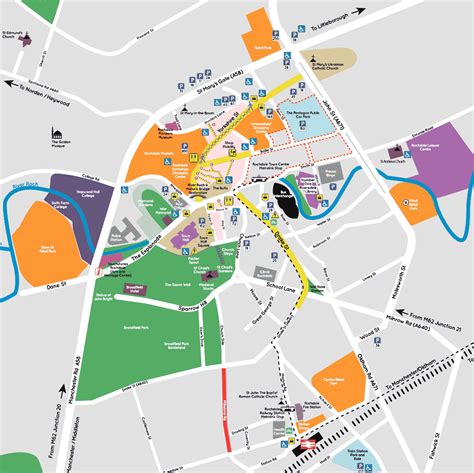 Rochdale Town Centre - Map of Shopping Areas