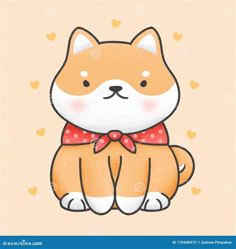 Set Of Shiba Inu Cartoon Character Vector Illustration Cartoondealer