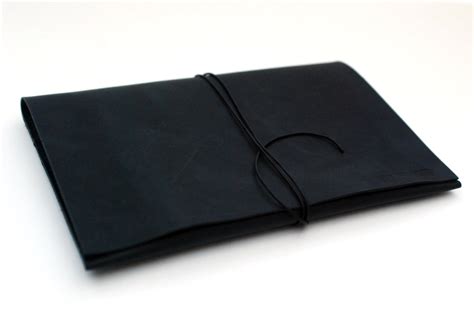 Minimalist Ipad Mini leather cover. Simple black leather case